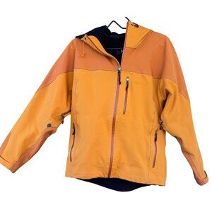 Marmot Jacket Mens Medium Orange Hooded Full Zip Snow Snowboard Ski